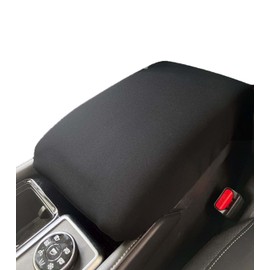 Car Console Covers Plus Made in USA Designed for Nissan Frontier 2022-2025 Neoprene Auto Armrest Center Console Cover Protector Black (U4FE)