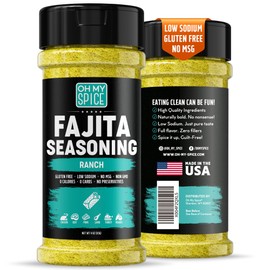 Fajita Seasoning Mix Ranch Seasoning Powder - Gluten Free & Low Sodium Mexican Seasonings Blend for Meat, Vegetables, Steak & Chicken Fajita. Dry Ranch Powder Fajitas Seasonings Spices. Taco Mix. 4oz