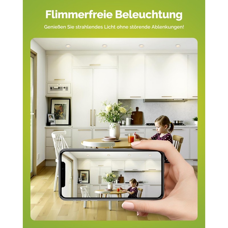 Fondiiz 6 LED Spotlights, 230 V, Swivelling, 5 W LED