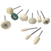 10 Assorted Polishing Buffing Wool Cotton Wheel Brush Rotary Tool