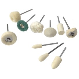 10 Assorted Polishing Buffing Wool Cotton Wheel Brush Rotary Tool