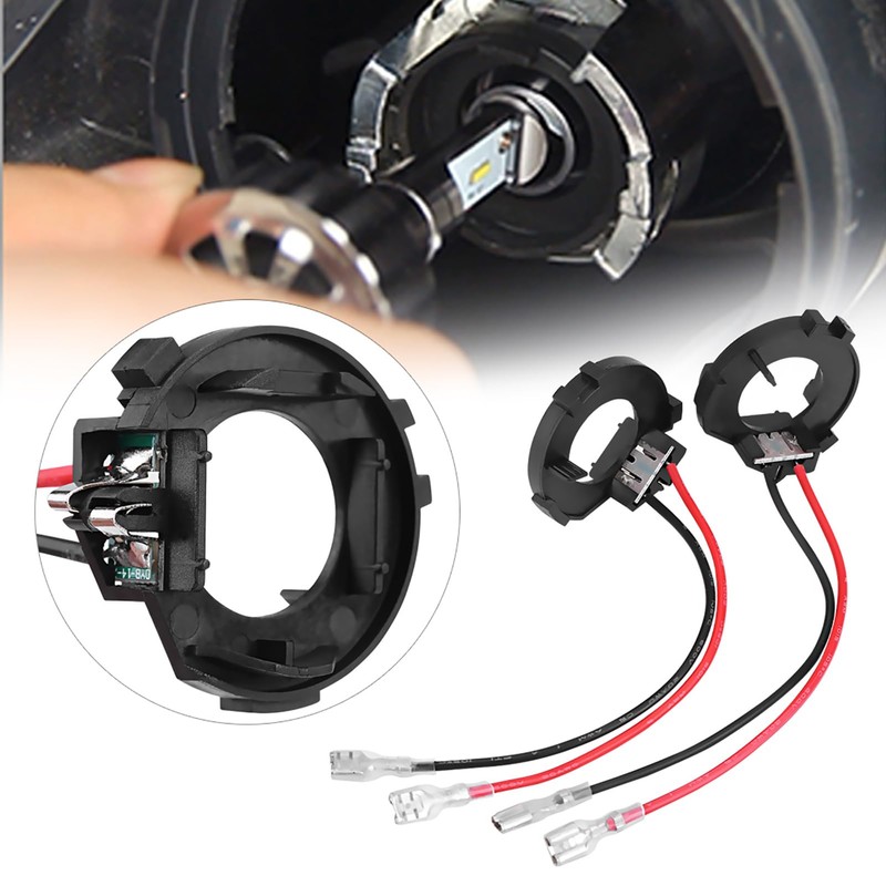 H7 Adapter + H7 Holder 1 Pair Headlight Lamp Adapter