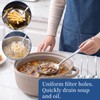 Ruwnii 4Pcs Stainless Steel Slotted Spoon Set, Strainer Spoons for