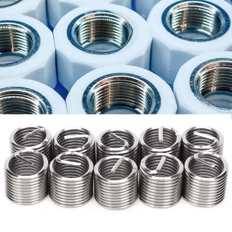 10pcs SUS304 Stainless Steel Female Thread Inserts Self Tapping M16x2x1.5D