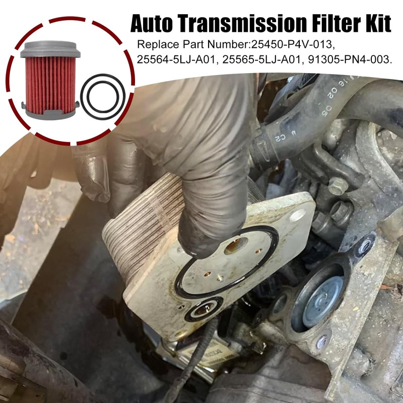 Bedaily Auto Transmission Filter with O-ring 25450-P4V-013 Fit for Honda