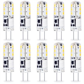 AIMEOKO G4 LED Bulb 12V (AC/DC) 2W - Warm White 2700K, Non-dimmable, Bi Pin Base, 10-Pack - Replace 10W-20W Halogen Bulbs for Home and Landscape Lighting