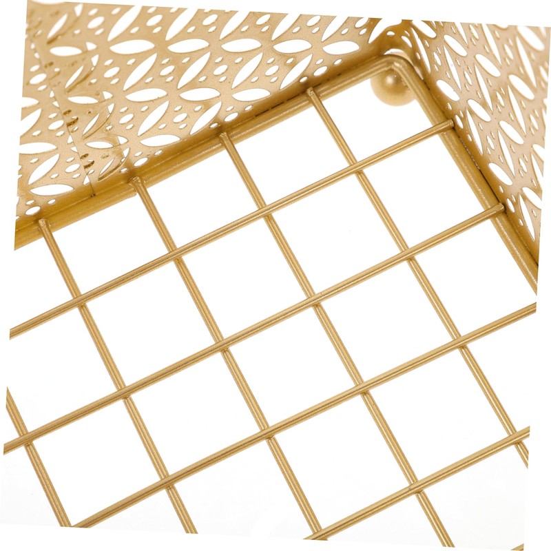 Ciieeo Elegant Metal Storage Basket Multi-Function Organizer for Makeup Cosmetics