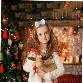 Vaguelly Crown Decor Bow Hair Clip for Girls Stylish Glittery Hair Accessories for Toddlers and Little Princesses Comfortable and Easy to Wear