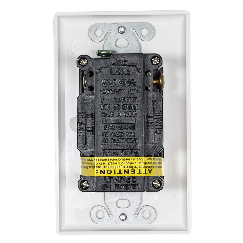 Eastman Tamper Resistant Self-Test Slim GFCI Outlet with LED Indicator