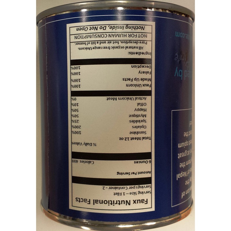 Canned Unicorn Meat Lunch Spread Gag Gift!