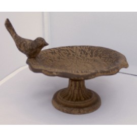 Cast Iron Floral Bowl Bird Feeder Soap Dish