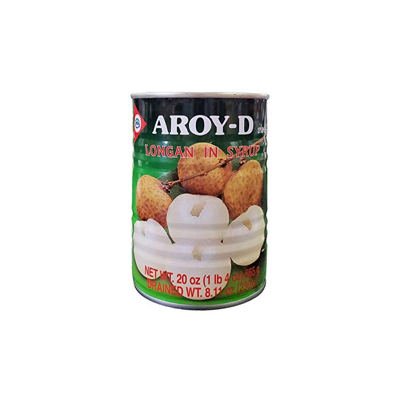 Aroy-D Thai Longan in Syrup (6 Pack, Total of 120oz)