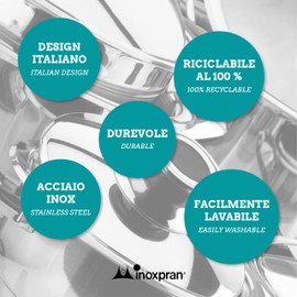 INOXPRAN Stainless Steel Cookie Cutters Set of 3 Round inoxydable-8 x 8 cm x 4 cm