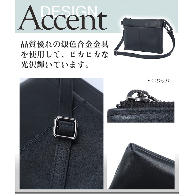 TIDING Sackoche Bag for Hiding in Clothes, Men's, Genuine Leather,