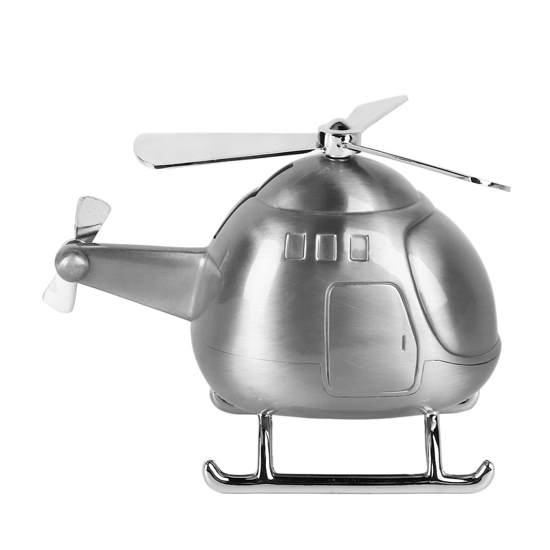 Helicopter Coin Bank Decorative Metal Money Saving Bank Coin Jar