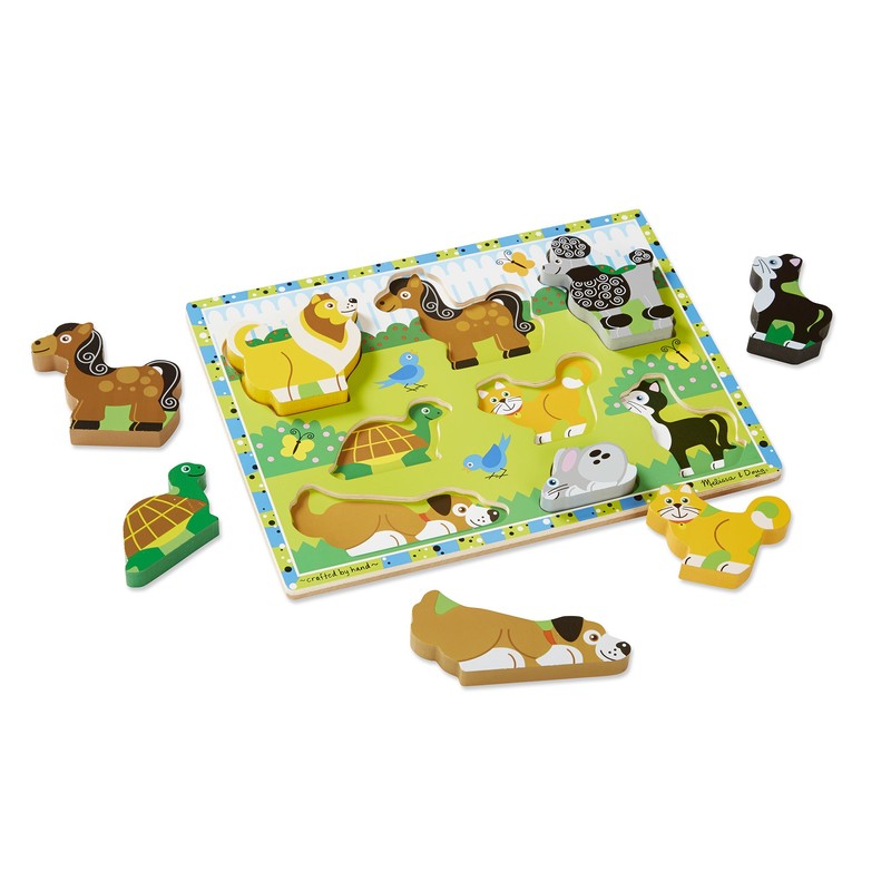 Melissa & Doug Pets Chunky Puzzle | Puzzles | Wooden
