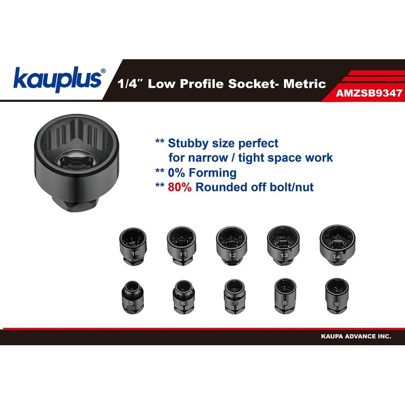 kauplus 1/4” Mini Reversible Ratchet Wrench Tool Kit, 32 PCS