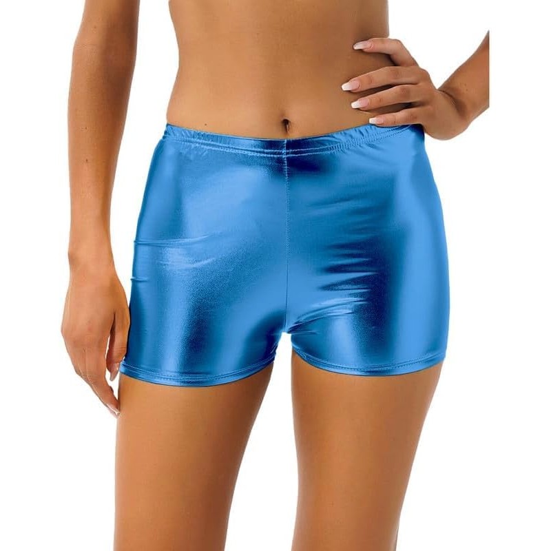 P&R DANCEWEAR LTD Girls Shiny Metallic Shorts - Hot Pants