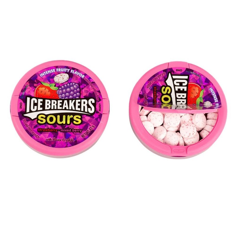 Ice Breakers Sours Strawberry-Mixed Berry 1.5 Oz Containers (Pack Of