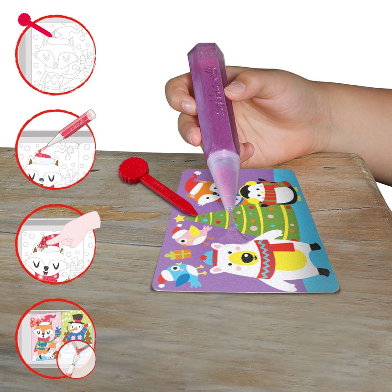 Sabbiarelli Sand-it for Fun - Album Die Weihnachtskarten: 5 vorgeklebte