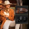SANSTHS 2 Pack Western Belts for Men without Buckle, Cowboy