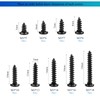 FandWay 480Pcs M3 Phillips Pan Head Self-Tapping Screws, Carbon Steel