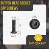 DTGN 1/4"-20x3/4" Button Head Socket Cap Screws - 5Pack -