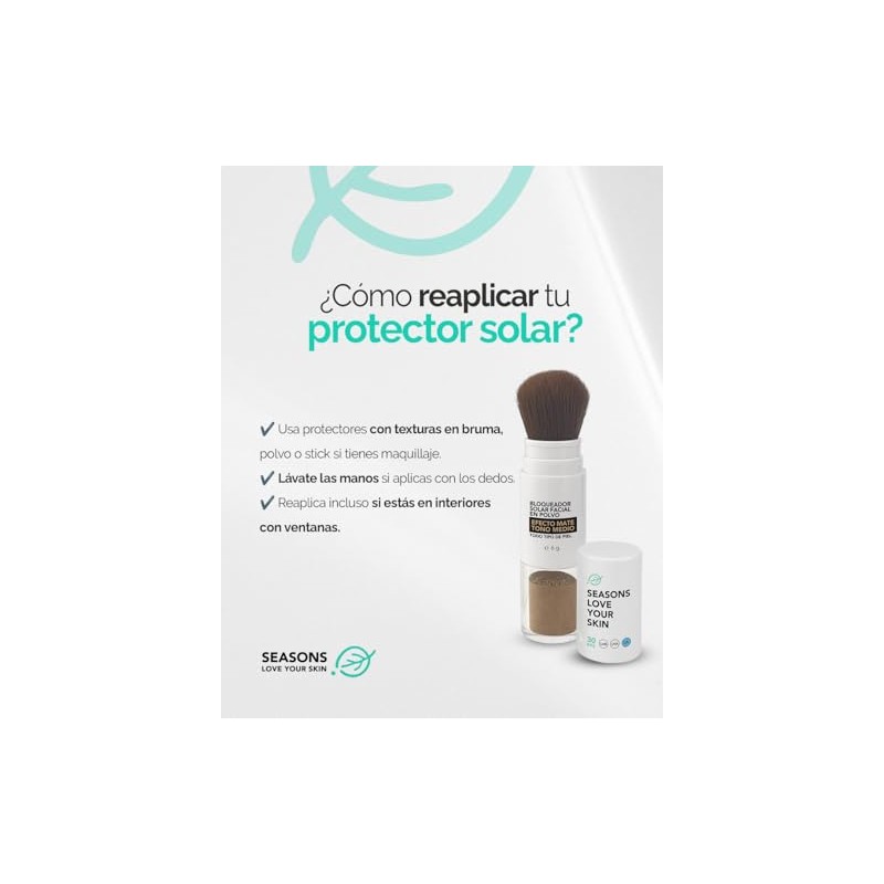 Seasons love your skin Protector solar en polvo FPS Tono