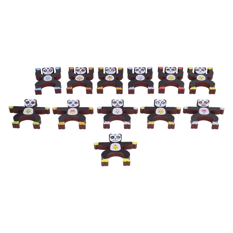 Wooden Stacking Games Toddler Children Interlock Balancing Blocks Educational ToyPanda