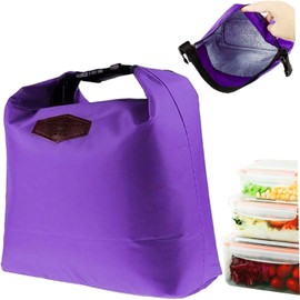 Bolsa térmica para almuerzo, impermeable, de nailon, con cremallera, mini nevera portátil de moda para el trabajo, la escuela y el aire libre.