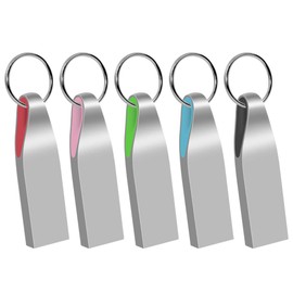 EASTBULL USB Flash Drive 8GB USB 2.0 Flash Drive Rotating Flash Drive with 5 Ropes (Black, Blue, Purple, Red, Green)