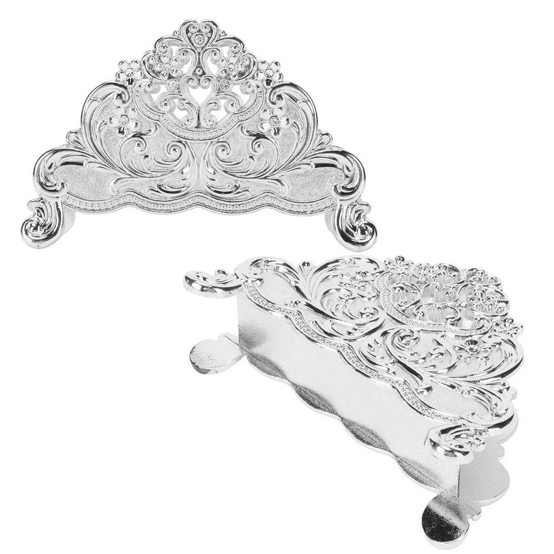 Napkin Holder European Style Metal Hollow Flower Pattern Paper Tissue