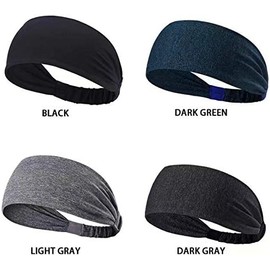 Scott Edward Banda para Cabello Hombre, 4PCS, Diademas Hombre y Mujeres, elásticas, Transpirable, Absorbe el Sudor. para Correr, Baloncesto, fútbol, Tenis, Ciclismo, Cardio, Yoga