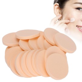 Esponja de Maquillaje Redonda 20 Piezas de Maquillaje Redondo para Mujer Belleza Seco Y Húmedo de Doble Uso Reutilizable Redondo Esponja Maquillaje Facial Licuadora Cosmética Esponjas Faciales