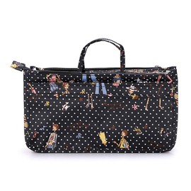 IGNPION Printed Handbag Insert Organiser with 13 Pockets, Expandable Zipper Bag, Shopping Bag, Organiser, Nappy Bag, Insert with Handle, girls