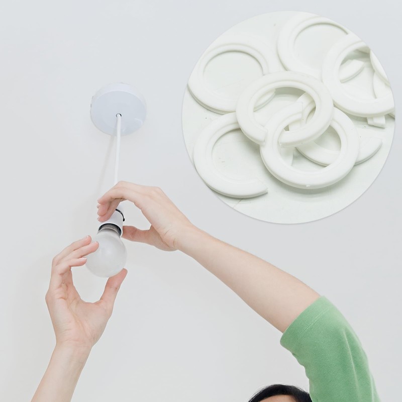 10 Pack E27 to E14/B22 Plastic Lamp Shade Ring Converter,