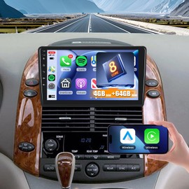 5Ghz WiFi 8Core 4G+64G Android 15 Radio for Toyota Sienna 2004-2010 Car Stereo with Wireless Carplay Android Auto,5.0 Bluetooth,EQ DSP,9inch IPS Touchscreen,GPS,FM/RDS SWC AHD Backup Camera MIC