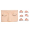 Eyelash Mannequin Head Practice Realistic Half Face Makeup Head Training