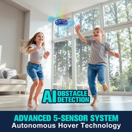 Hand Operated Drone for Kids - Easy to Fly Hover Drone with AI Motion Sensor, Rechargeable Drones for Kids 8-12 & 6-8, Safe Mini Quadcopter with Auto Hover, 360 Flip/Roll, Perfect Boys Girls Drones for Age 4-6-8-12 Birthday Gifts