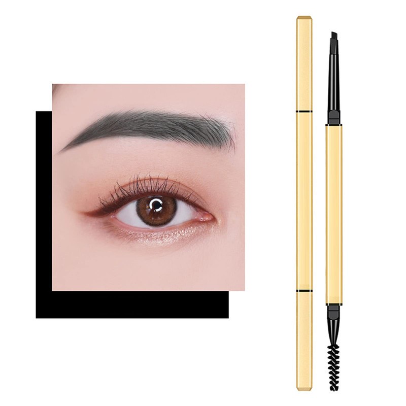 Lápiz para Cejas, Lápiz Cosmético para Cejas, Portátil, de Doble