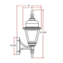 Design House 507566 Maple Street Traditional 1-Light Outdoor/Indoor Wall Light with Clear Glass for Porch Entryway Patio, Black
