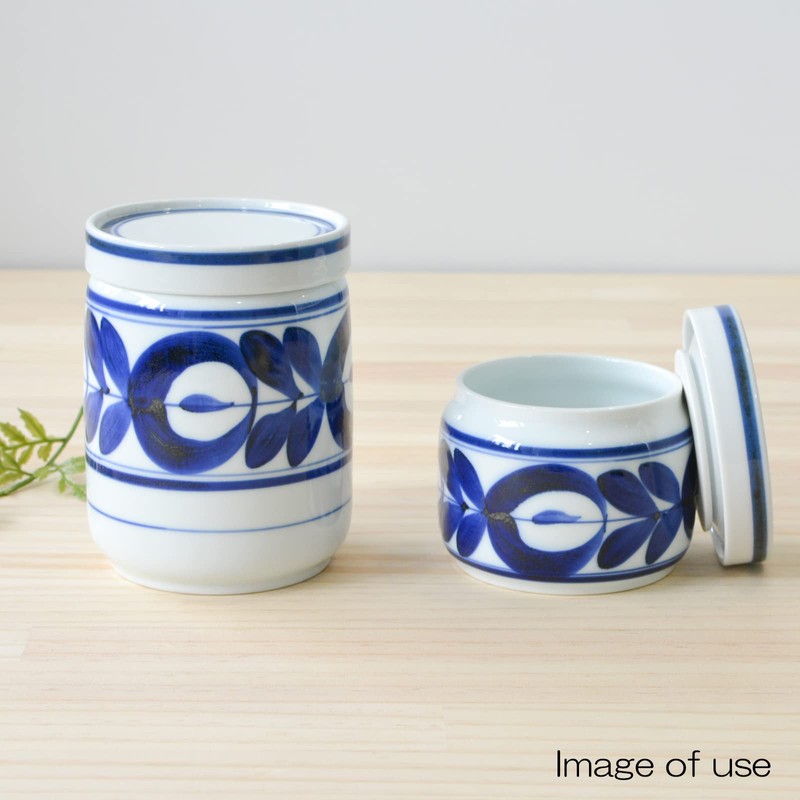 Nishiki Pottery Hasami Ware Stocker (Preserved Pottery) (Small) Majorica Pattern