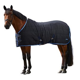 HORZE Glasgow Anti-Slip Stable Horse Blanket (100g Fill) - Dark Blue - 81 in