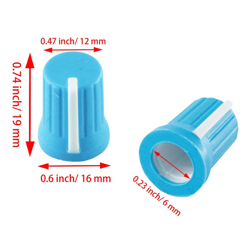 AUXBC 6mm Rubber Potentiometer Control Knobs Pioneer knob DJM Mixer