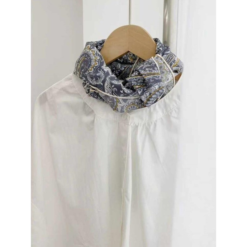 Prettystern Silk Cotton Scarf 65/65 cm Women Men Summer Spring