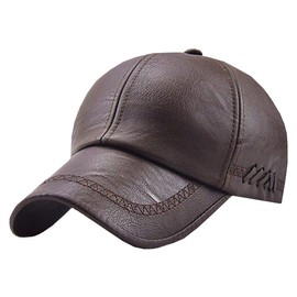 BUZZxSELECTION CAP059 Men's Leather Cap, Hat, Stylish, Leather, Synthetic Leather, Cool, Autumn and Winter