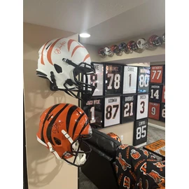 Football FULL SIZE helmet wall hanger.  3d printed PLA+, display holder, mount