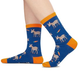 HAPPYPOP Fun Donkey Gifts for Girls - Donkey Socks Women Silly Socks Farm Animal Socks Novelty Donkey Gifts Gag Gifts Teen Girls