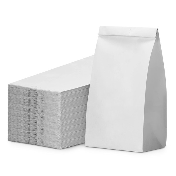 Culinware Kraft Paper Bags 3 Lb - Durable White Paper Bags for Snack, Lunch, Sandwich, Pastries, Popcorn, Grocery and Party Favor – Bulk Paper Bags – 4.75 x 2.93 x 8.56 In - 500 Count