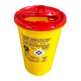 Nadelabfallbehälter 2l Spritzenabwurfbehälter Kanülenbox | Kanülensammler | Kanülenabwurfbehälter | Nadelentsorgungsbehälter | Sharps Container für Spritzen und Kanülen Tattoo Nadelabwurfbehälter